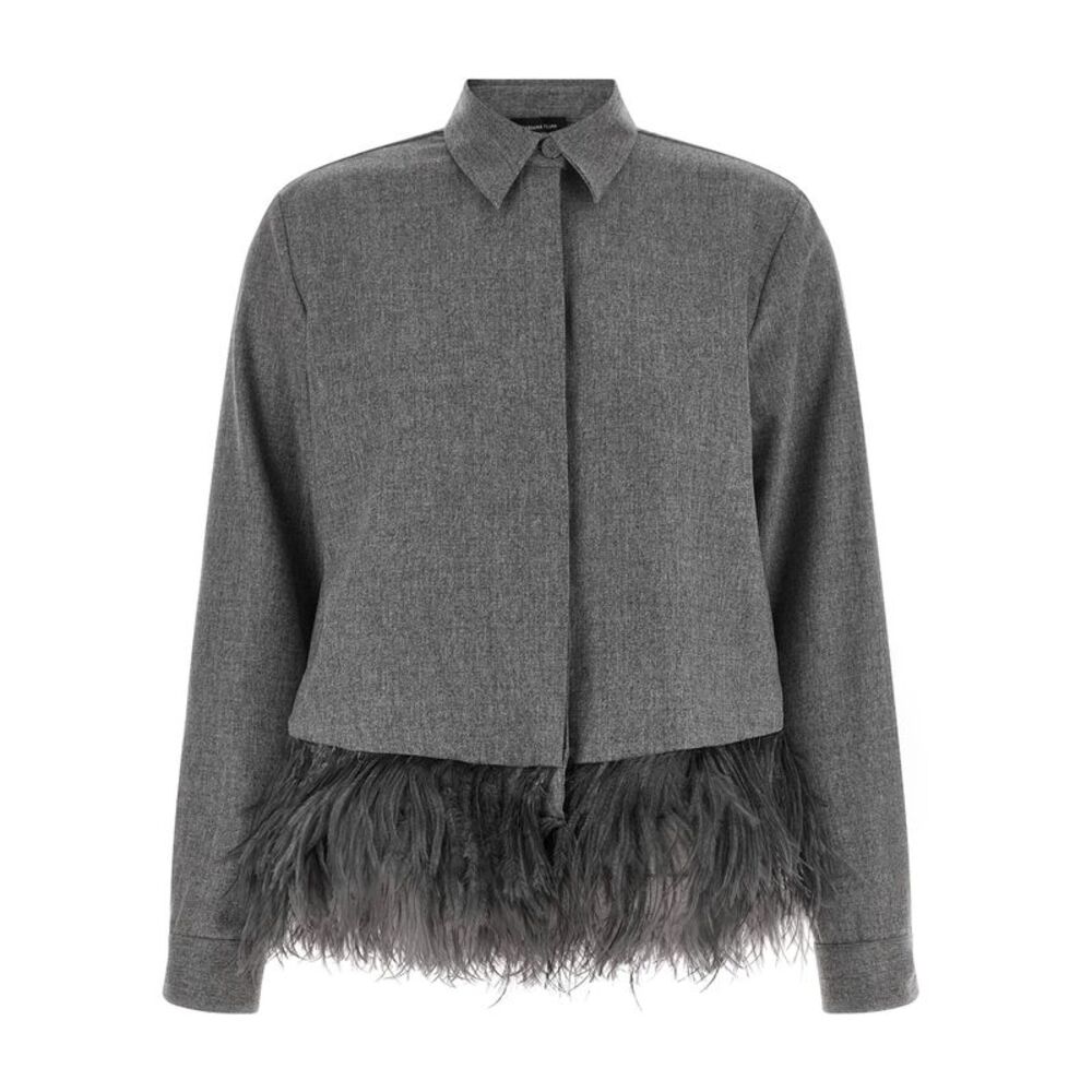 Fabiana Filippi Gray Virgin Wool Women's Blouse
